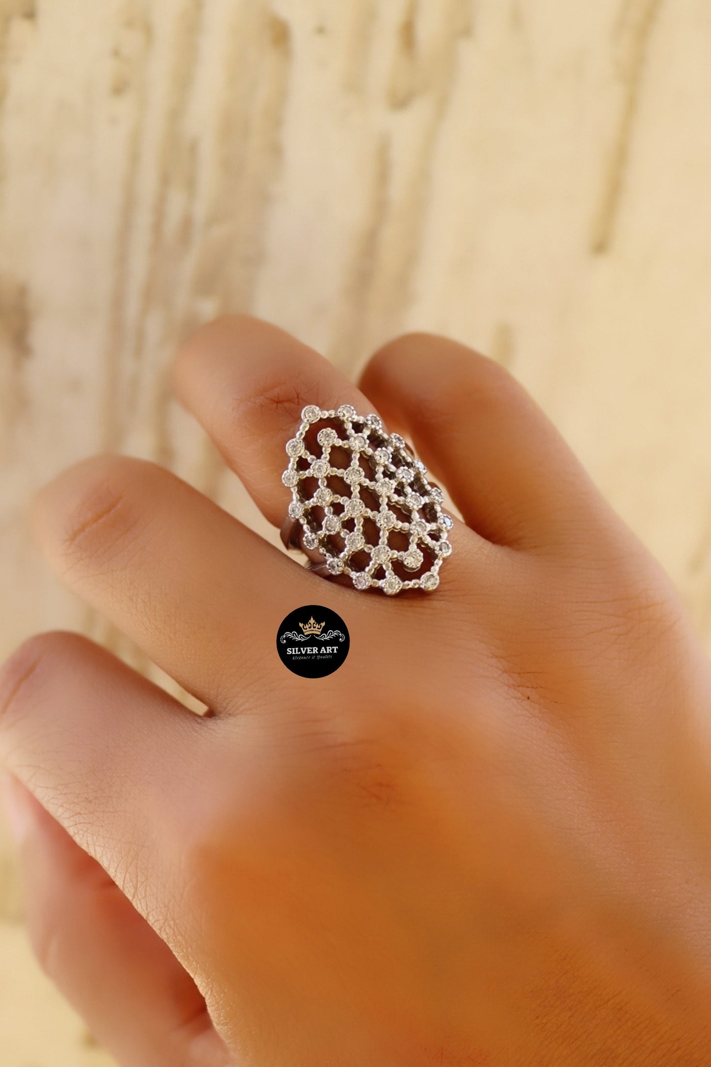 Sterling Silver Ring Size 9 ( V. Small Size)