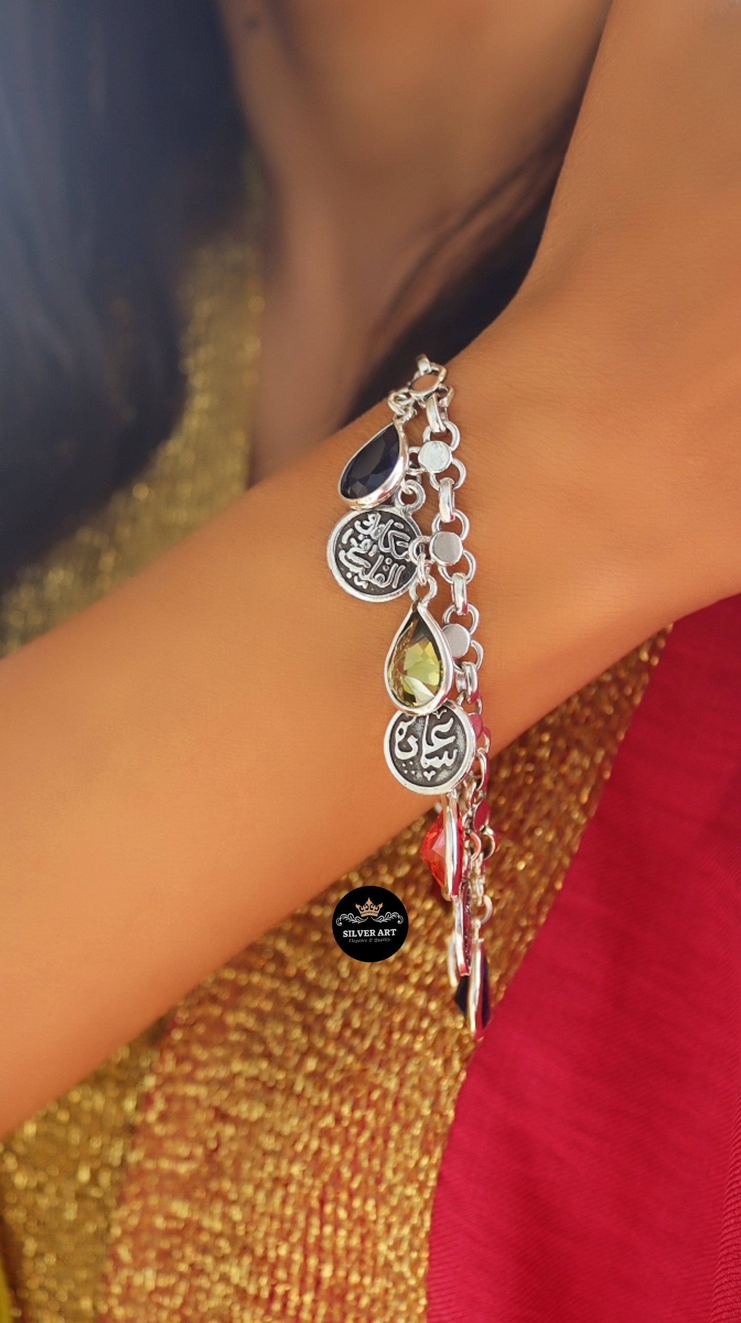 Colorful Dangling Charms Bracelet