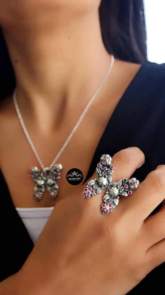 Butterfly Necklace & Ring