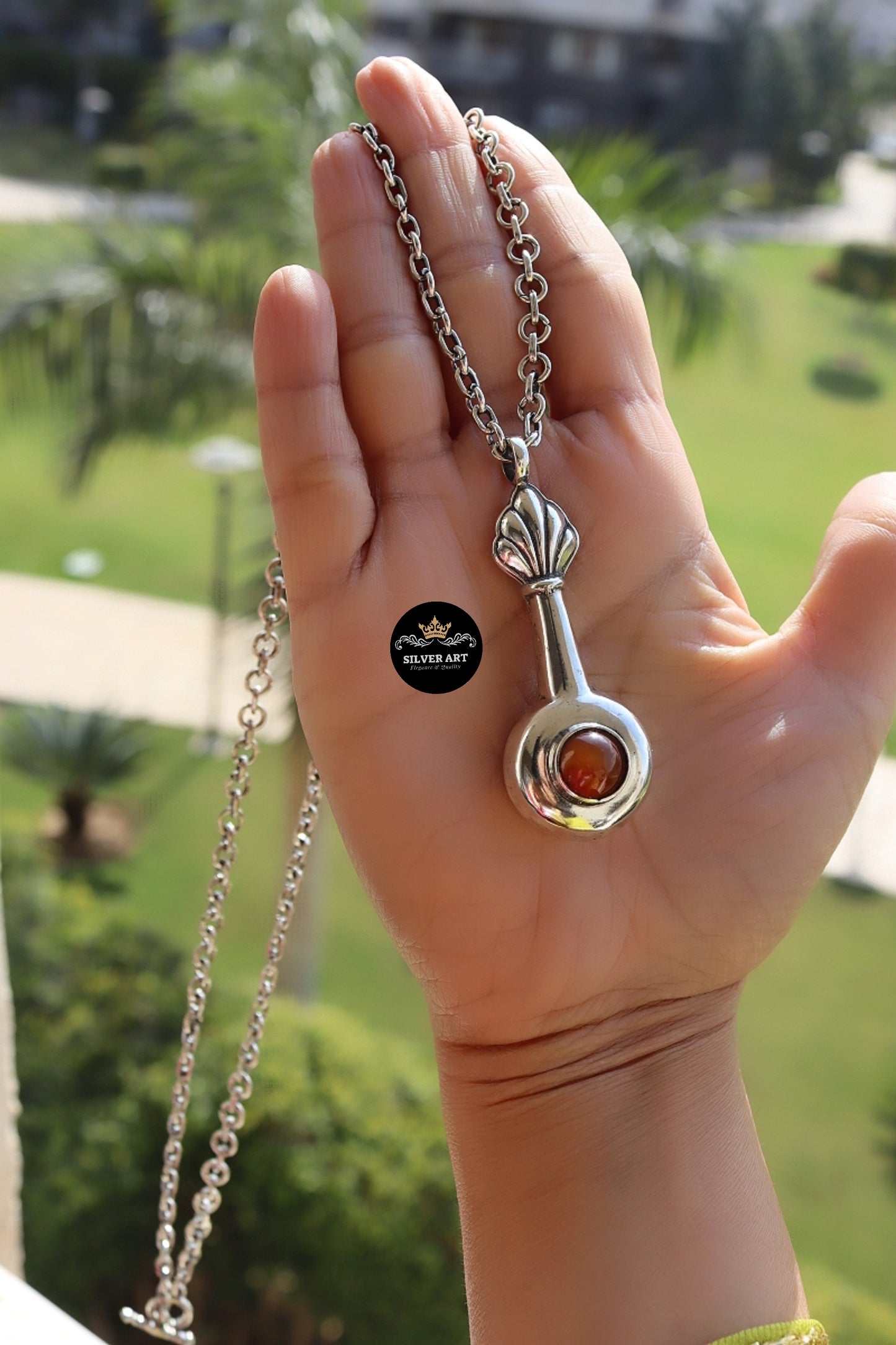 Silver Necklace افرح يا قلبي