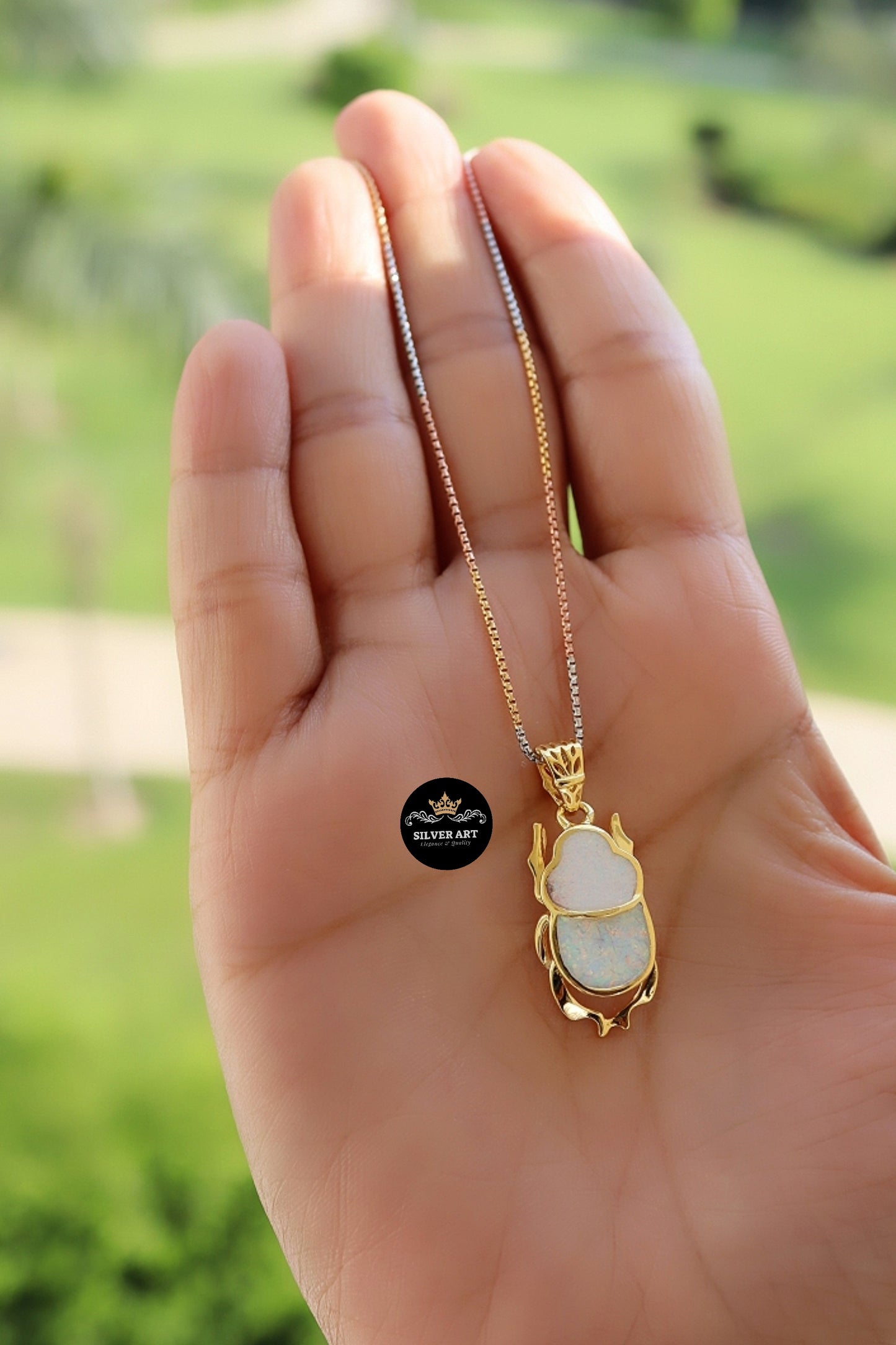 Gold Plated Sterling Silver Pharaonic Necklace