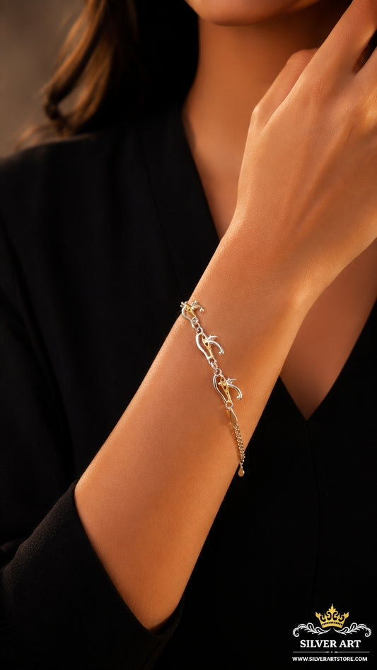 Horus Eye Pharaonic Bracelet With Gold Plated Parts