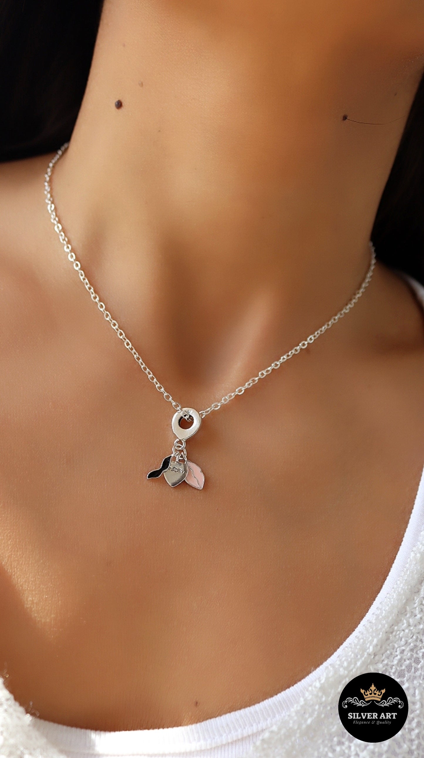 Silver Pandora Charm Necklace