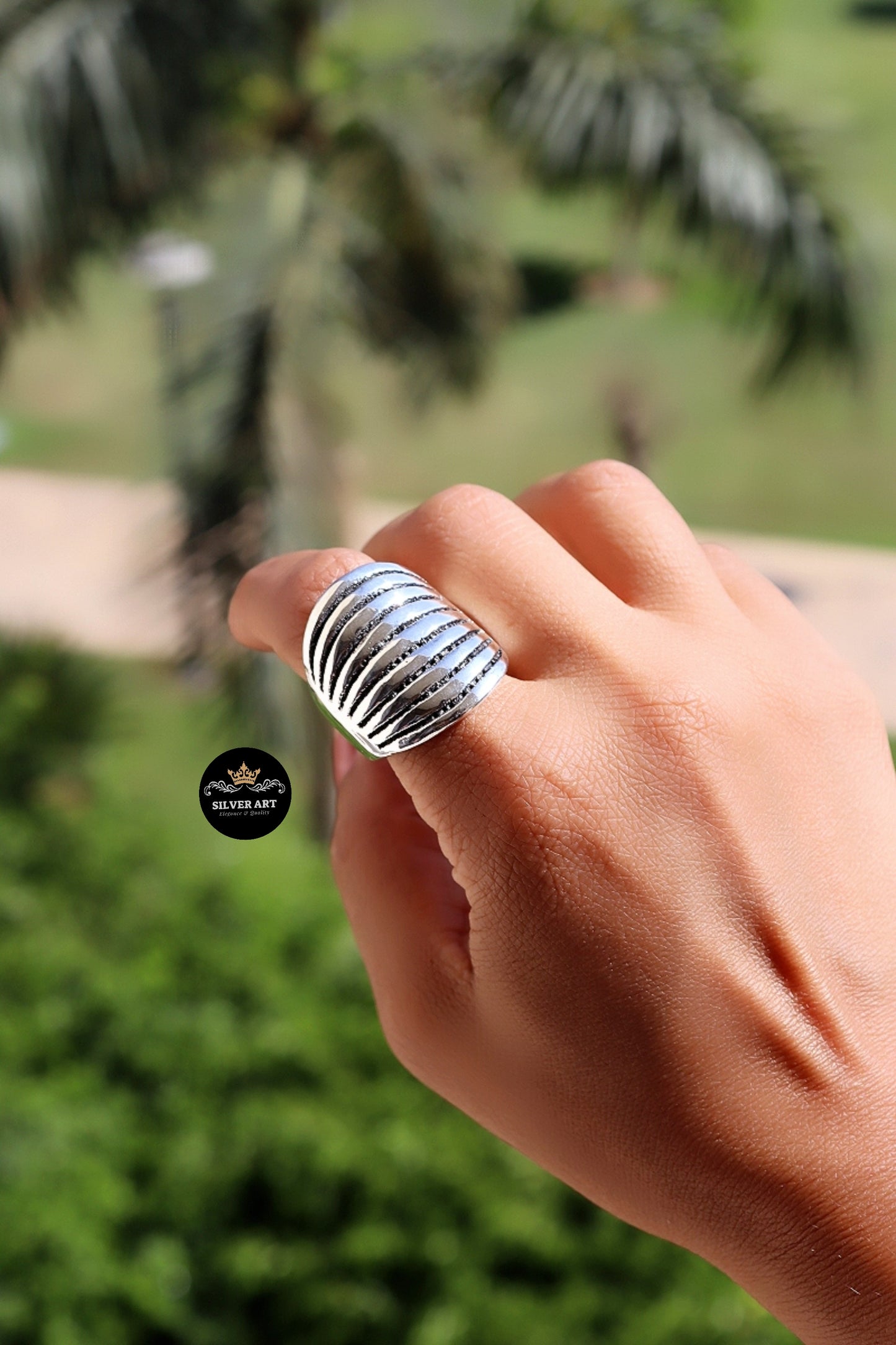 Vintage Thai Silver Ring Size 16