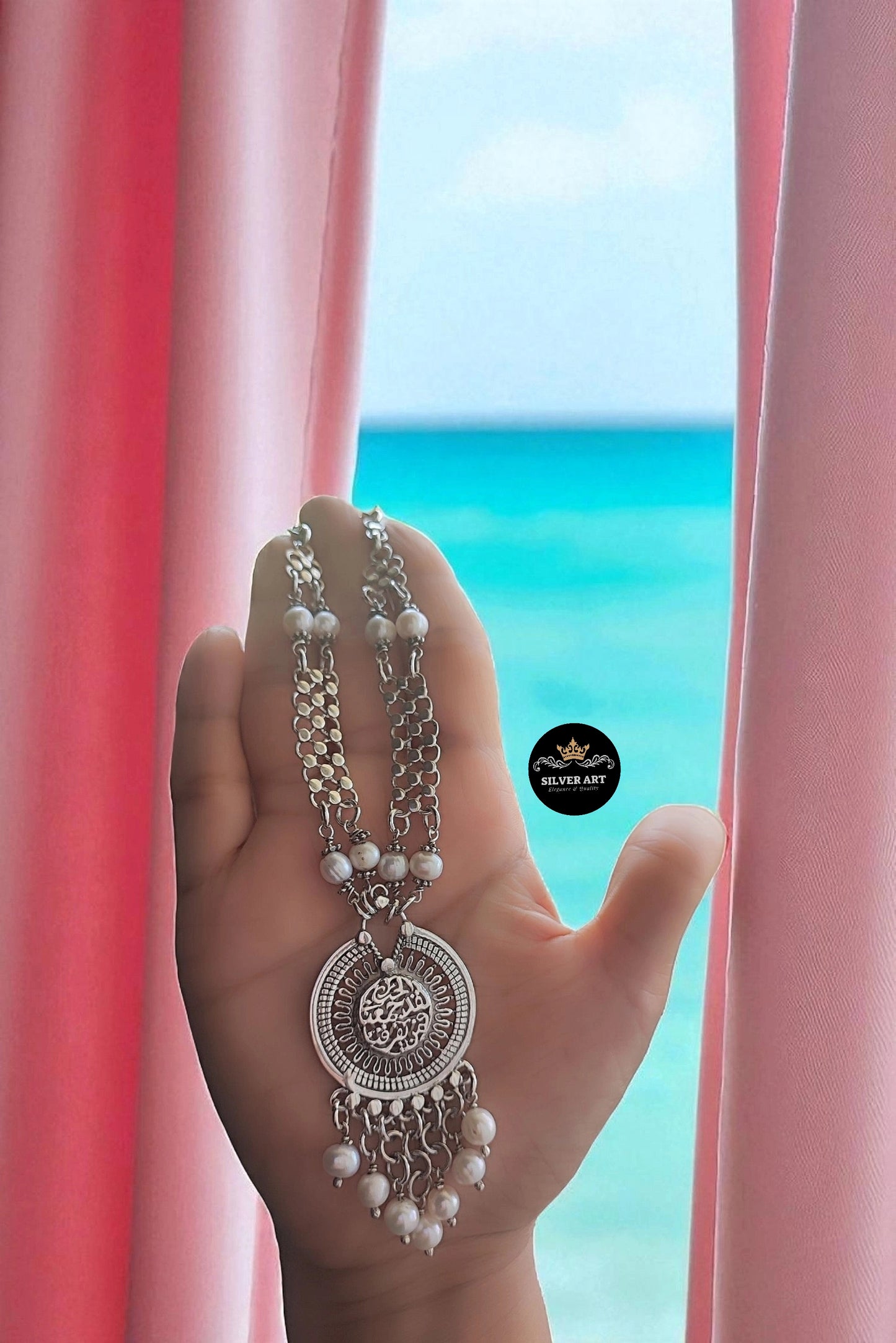 Dropping Pearls Necklace لقد جمعنا الحب فمن يفرقنا