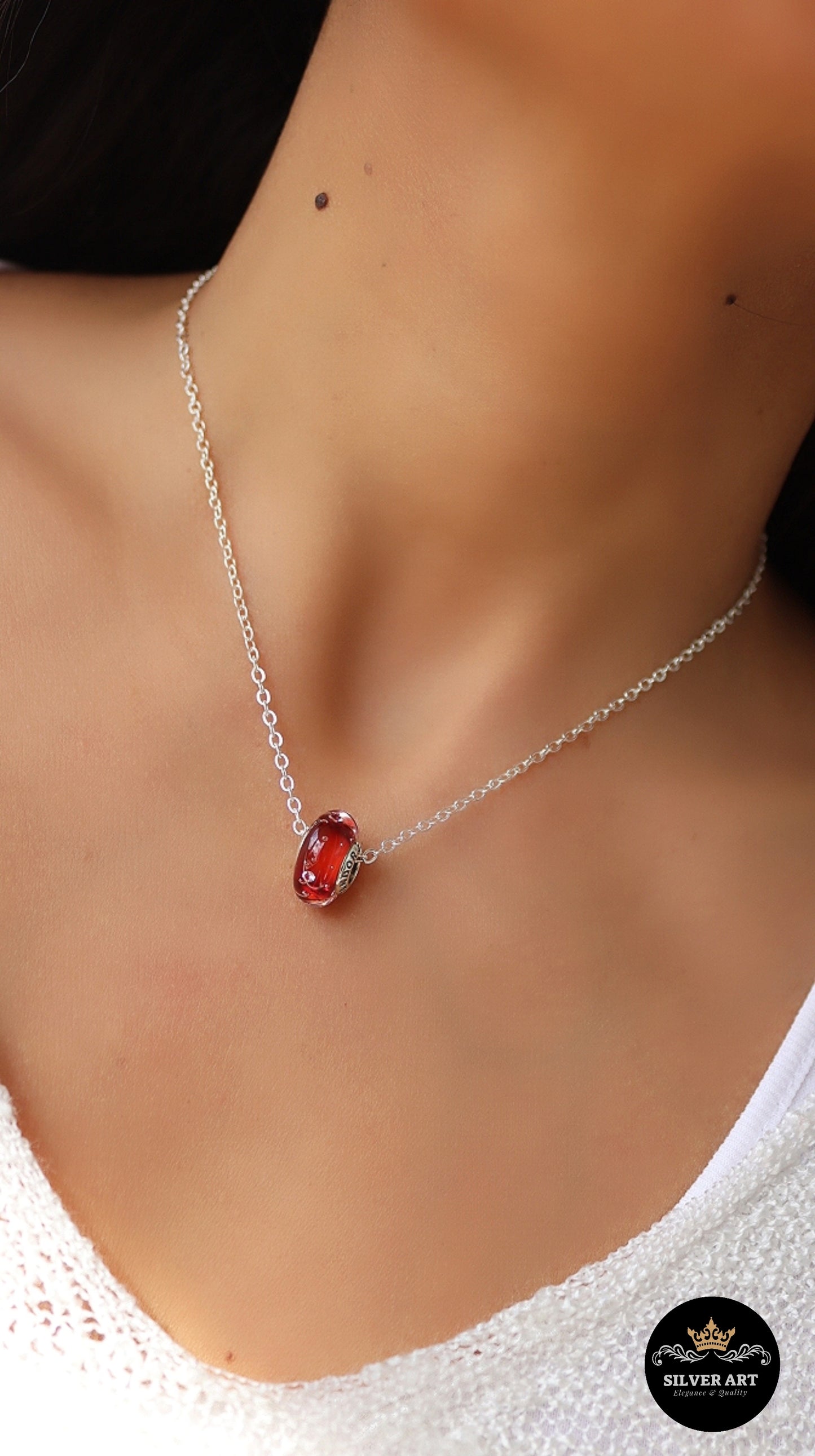 Silver Pandora Charm Necklace