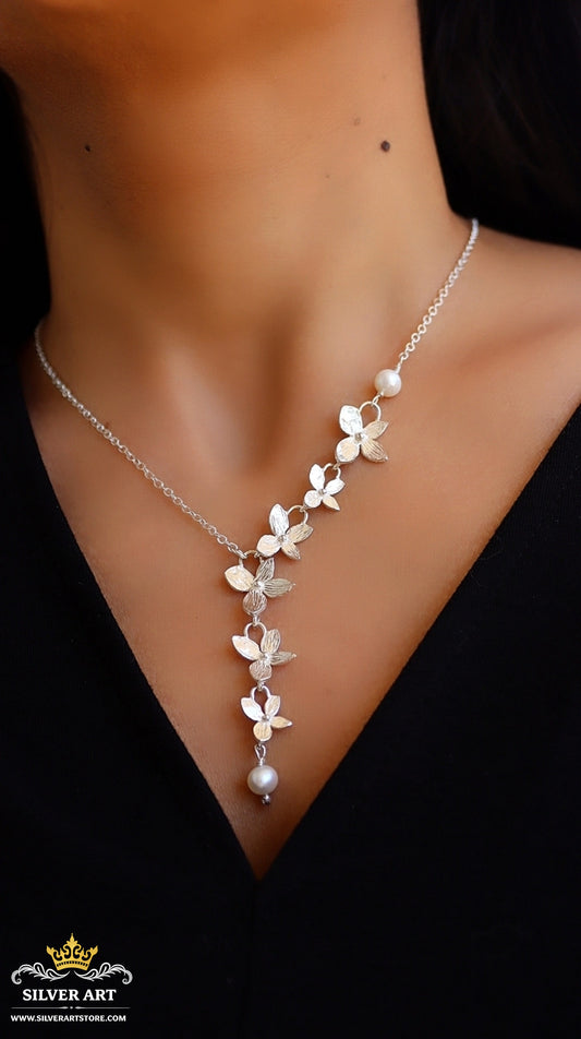 Flowery Set Ring , Bracelet and Necklace