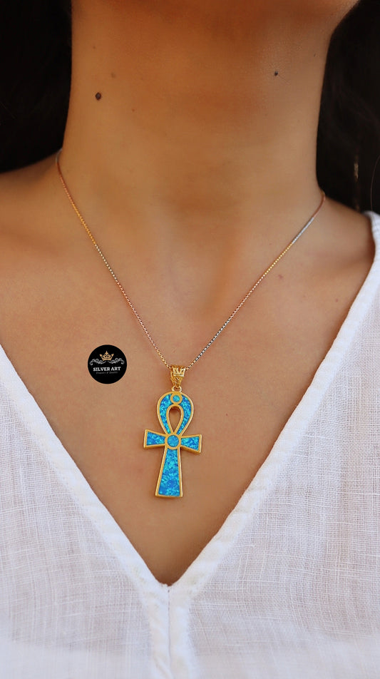 Gold Plated Sterling Silver Pharaonic Necklace