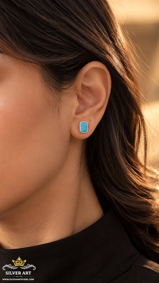 Sterling Silver Opal Earrings