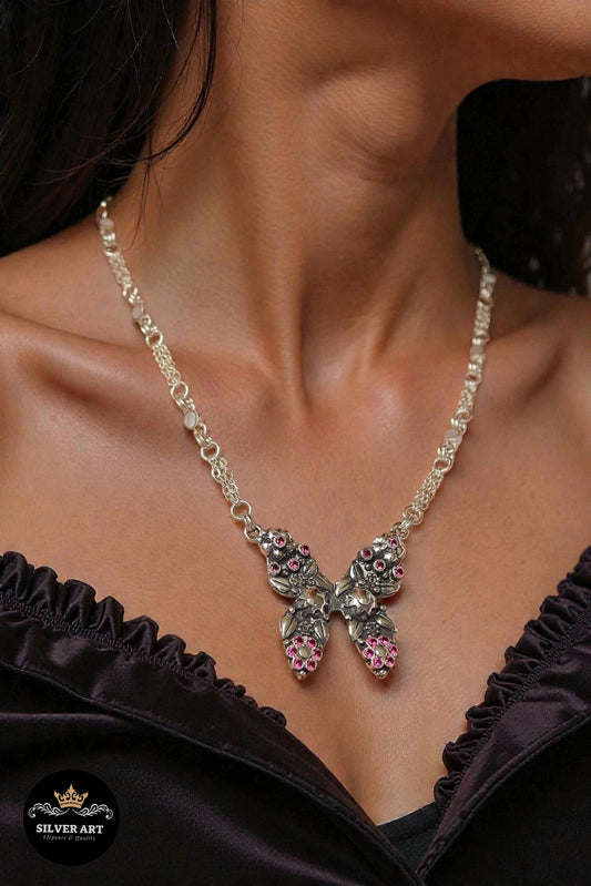 Butterfly Silver Necklace