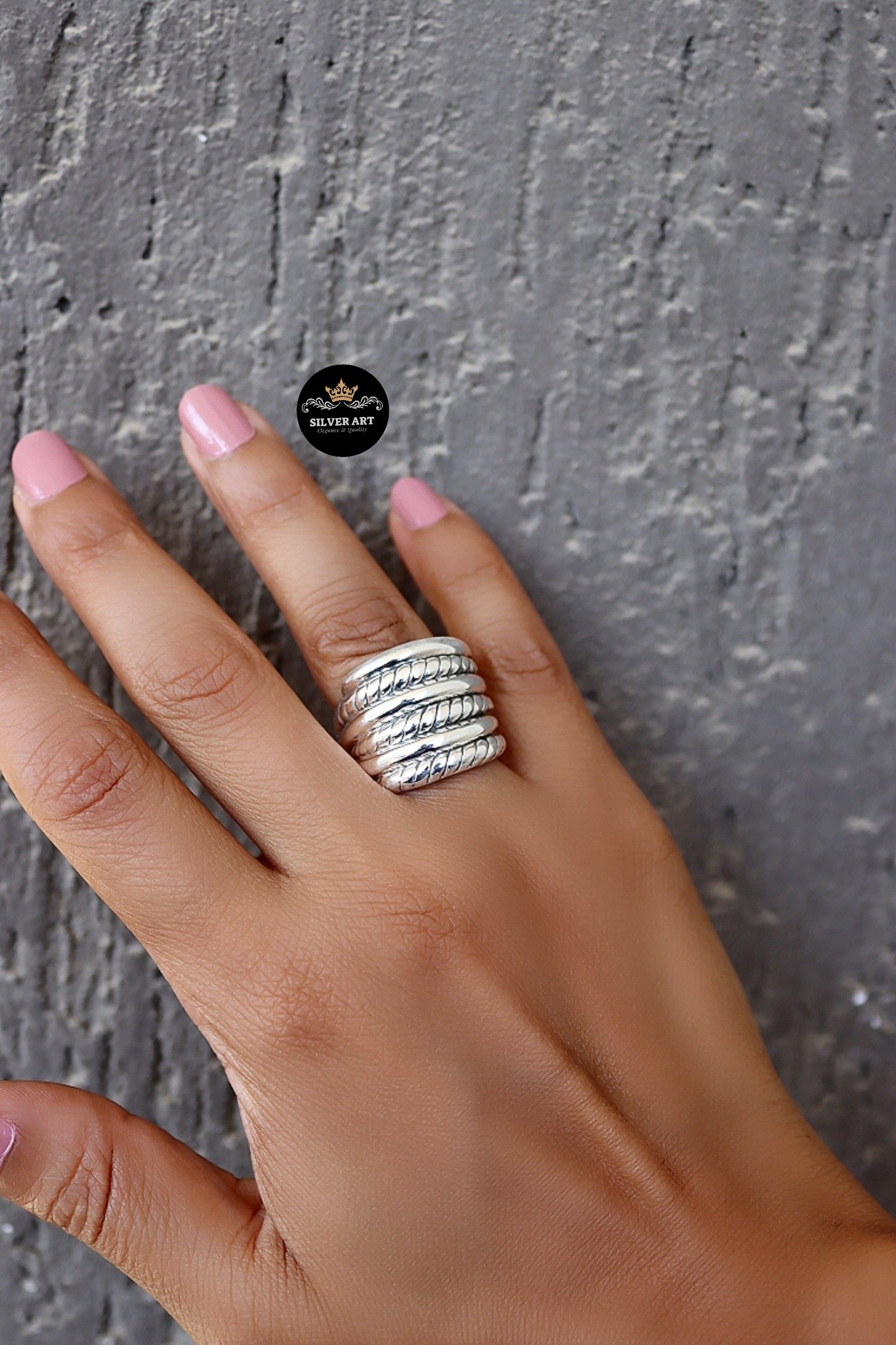 Vintage Thai Silver Ring Size 14