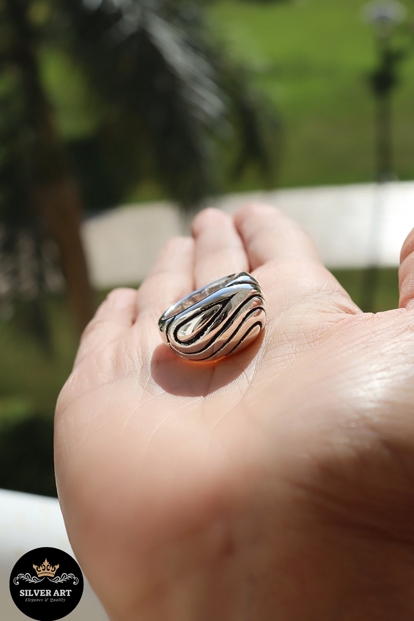 Vintage Thai Silver Ring Size 18