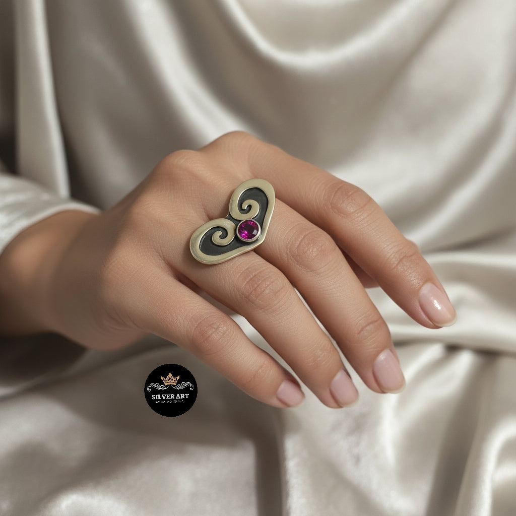 Silver Ring With Brass Parts