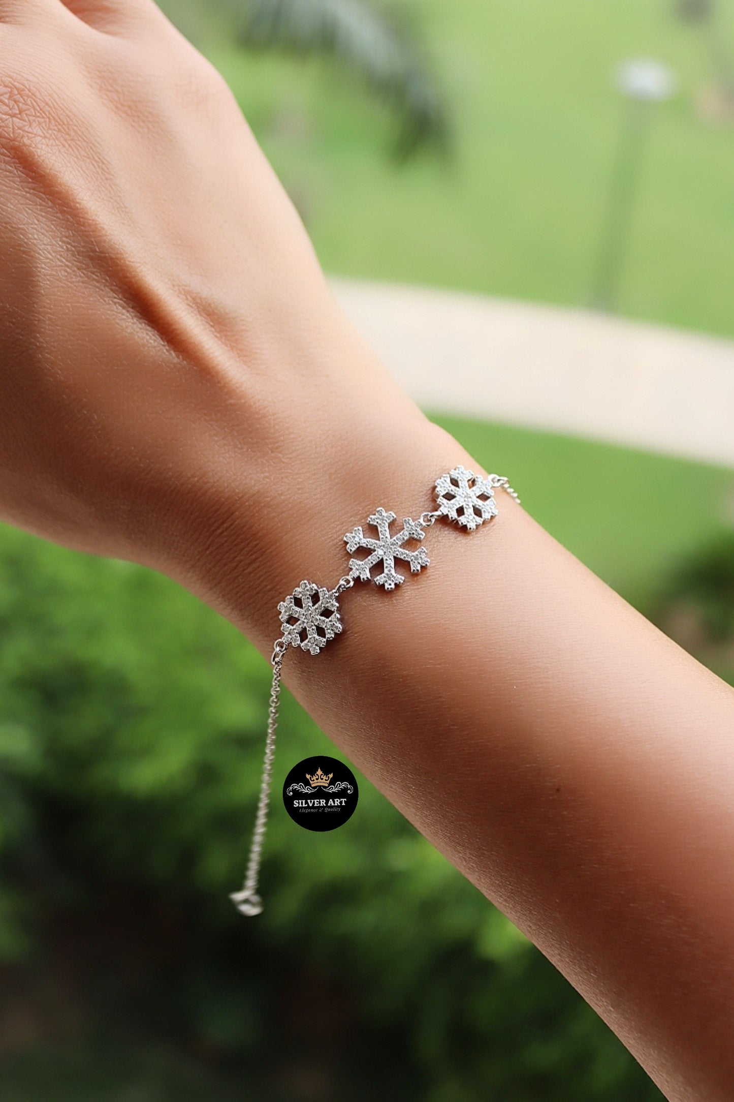 Sterling Silver Snow Flake Bracelet