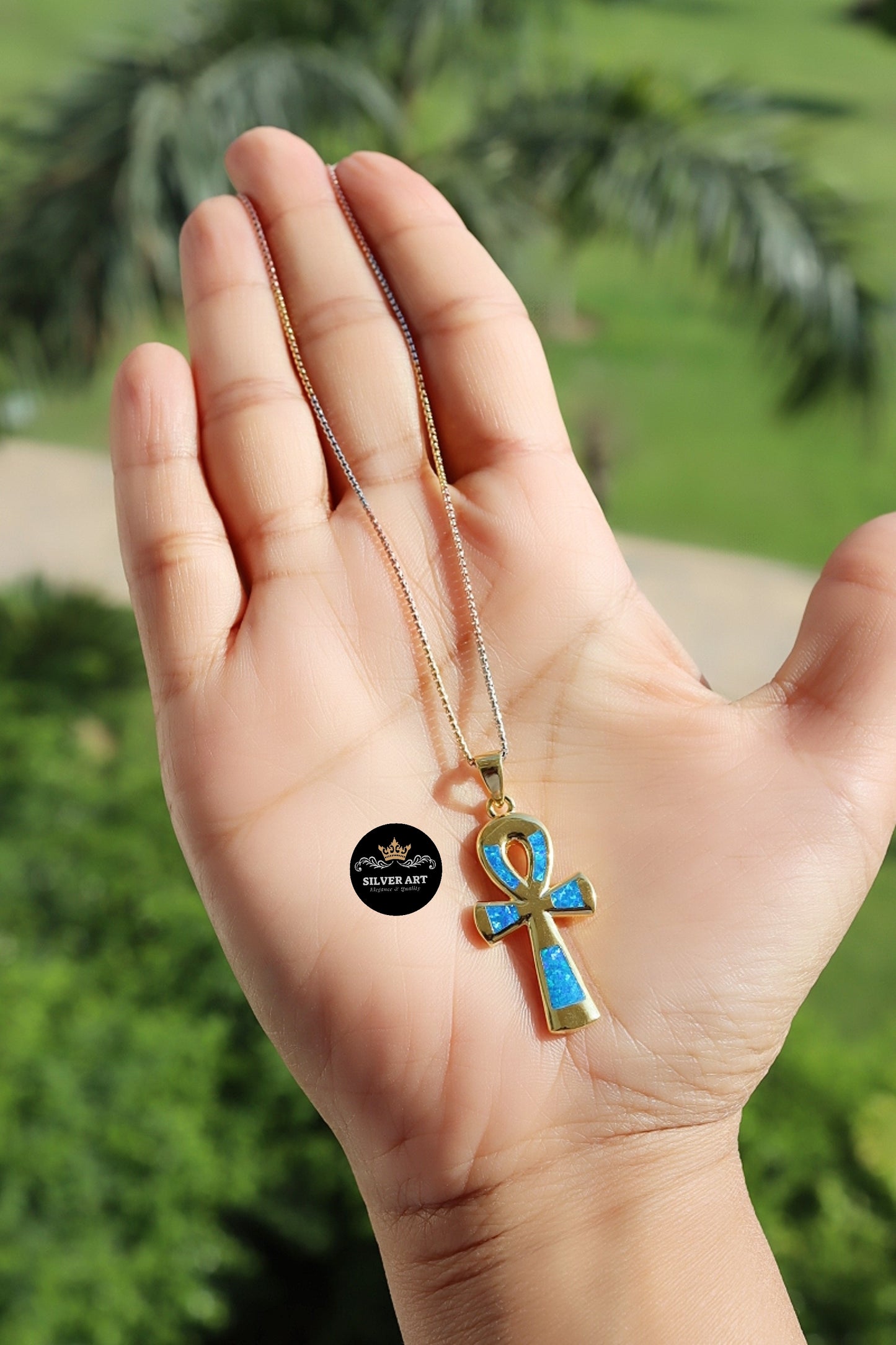 Gold Plated Sterling Silver Pharaonic Necklace
