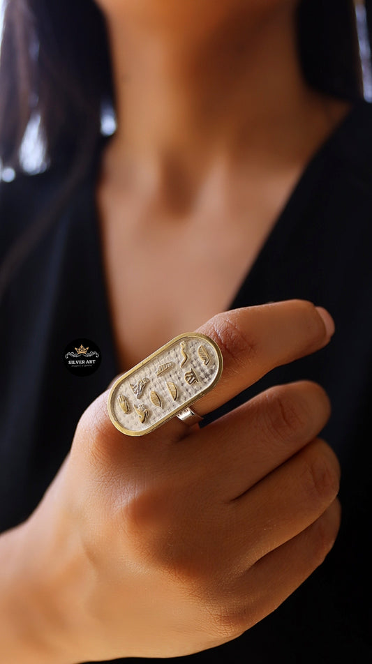 Silver Ring With Brass Parts