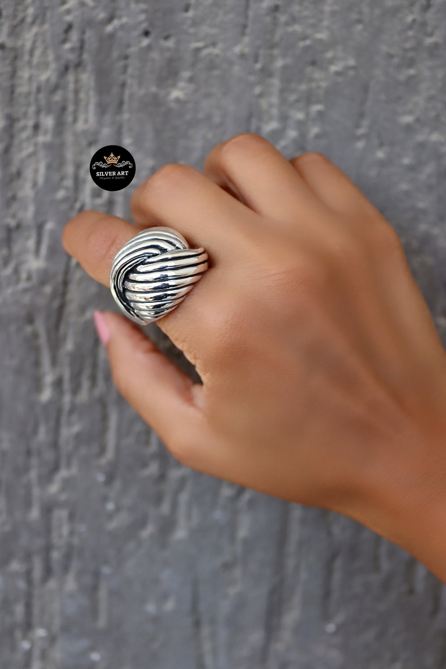 Vintage Thai Silver Ring Size 16