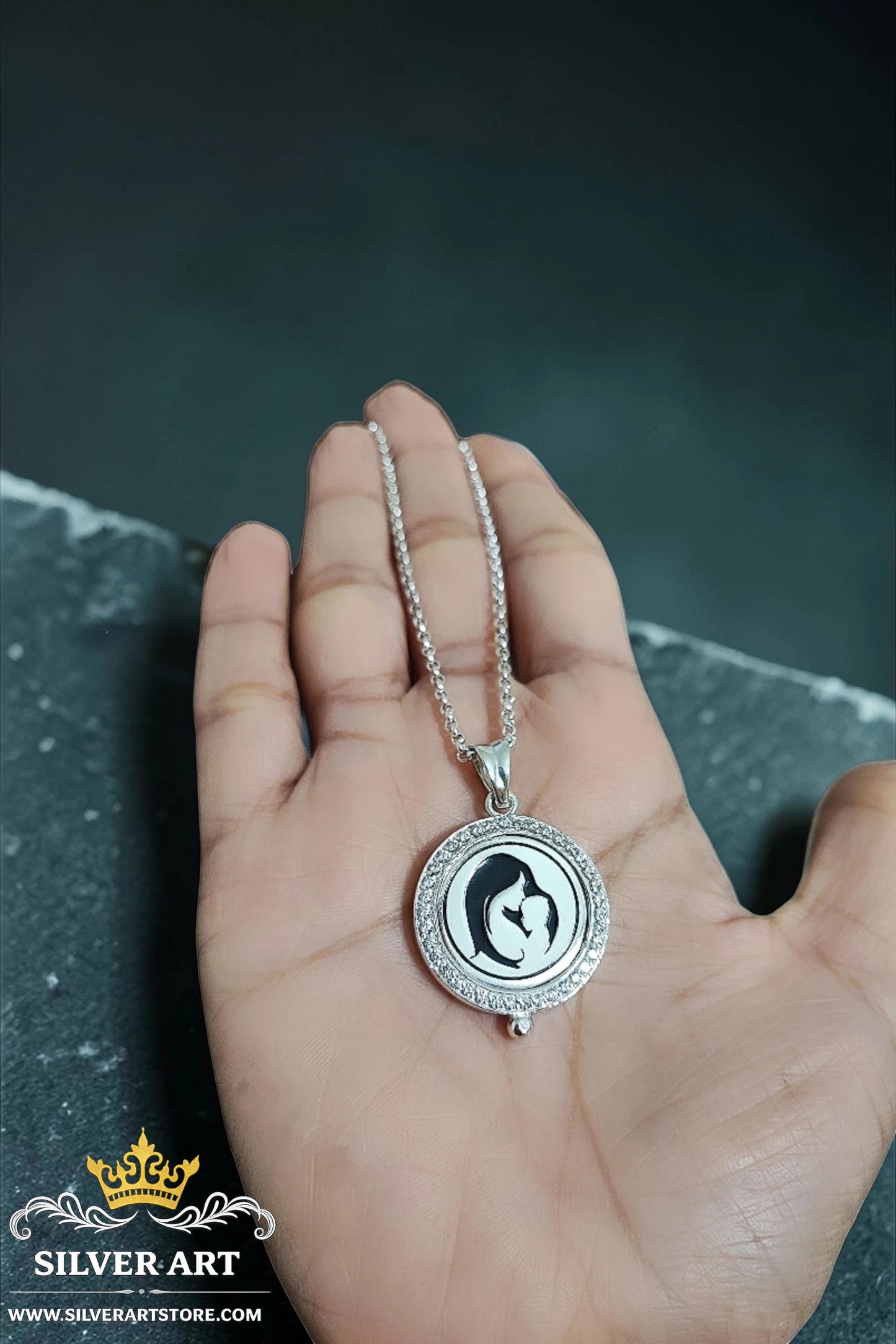 Double Face Necklace لست أمام عيني لكنك كل ما أري