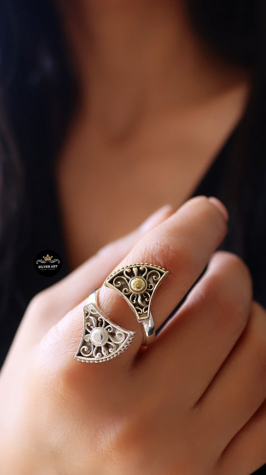 Silver Ring With Brass Parts