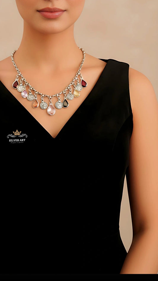 Colorful Dangling Charms Necklace