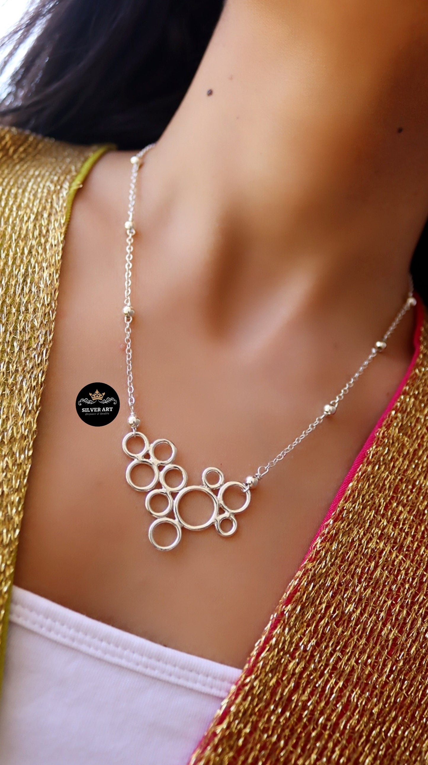 Circles Beaded Necklace