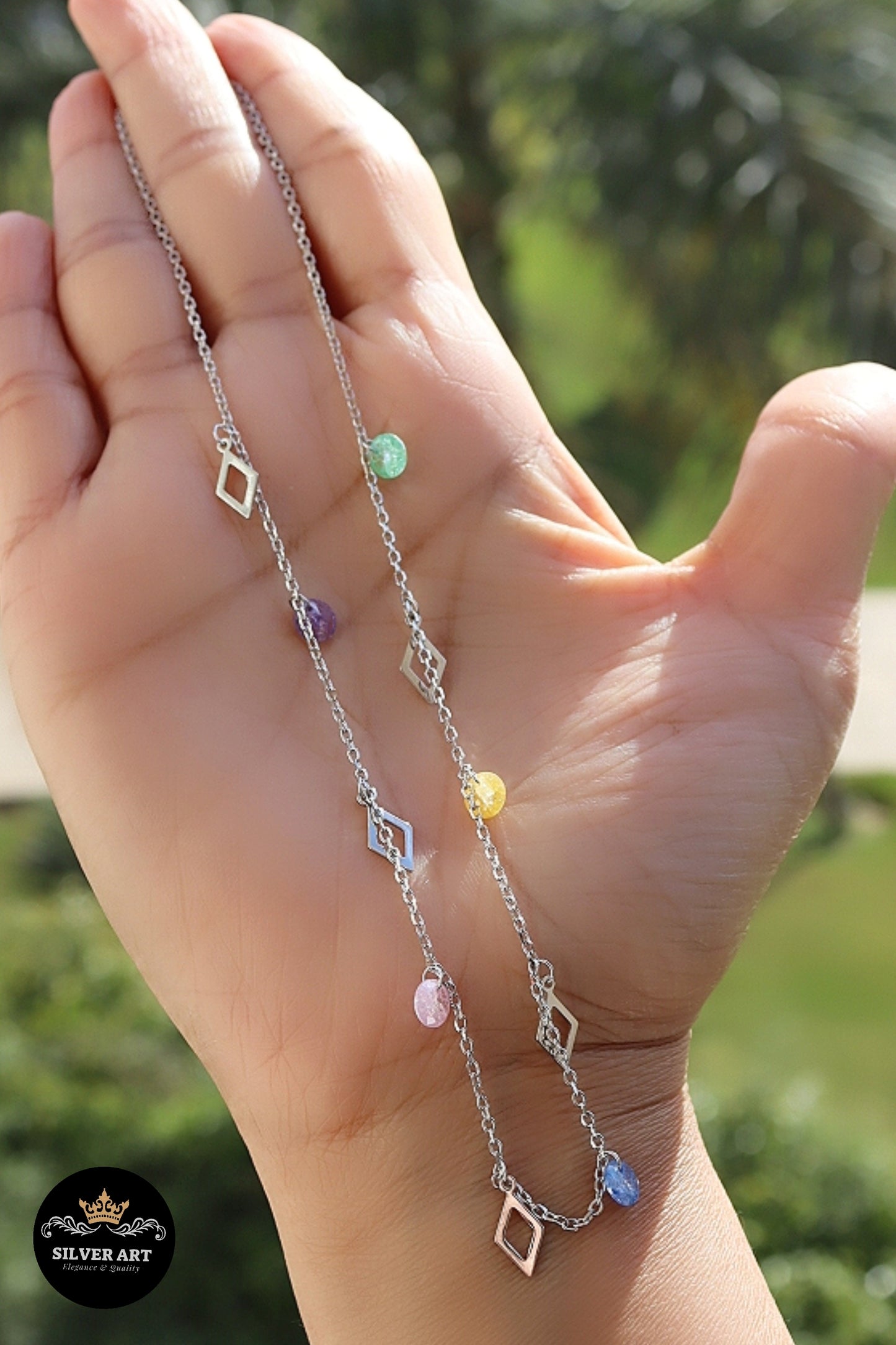 Colorful Zircon Stones Necklace