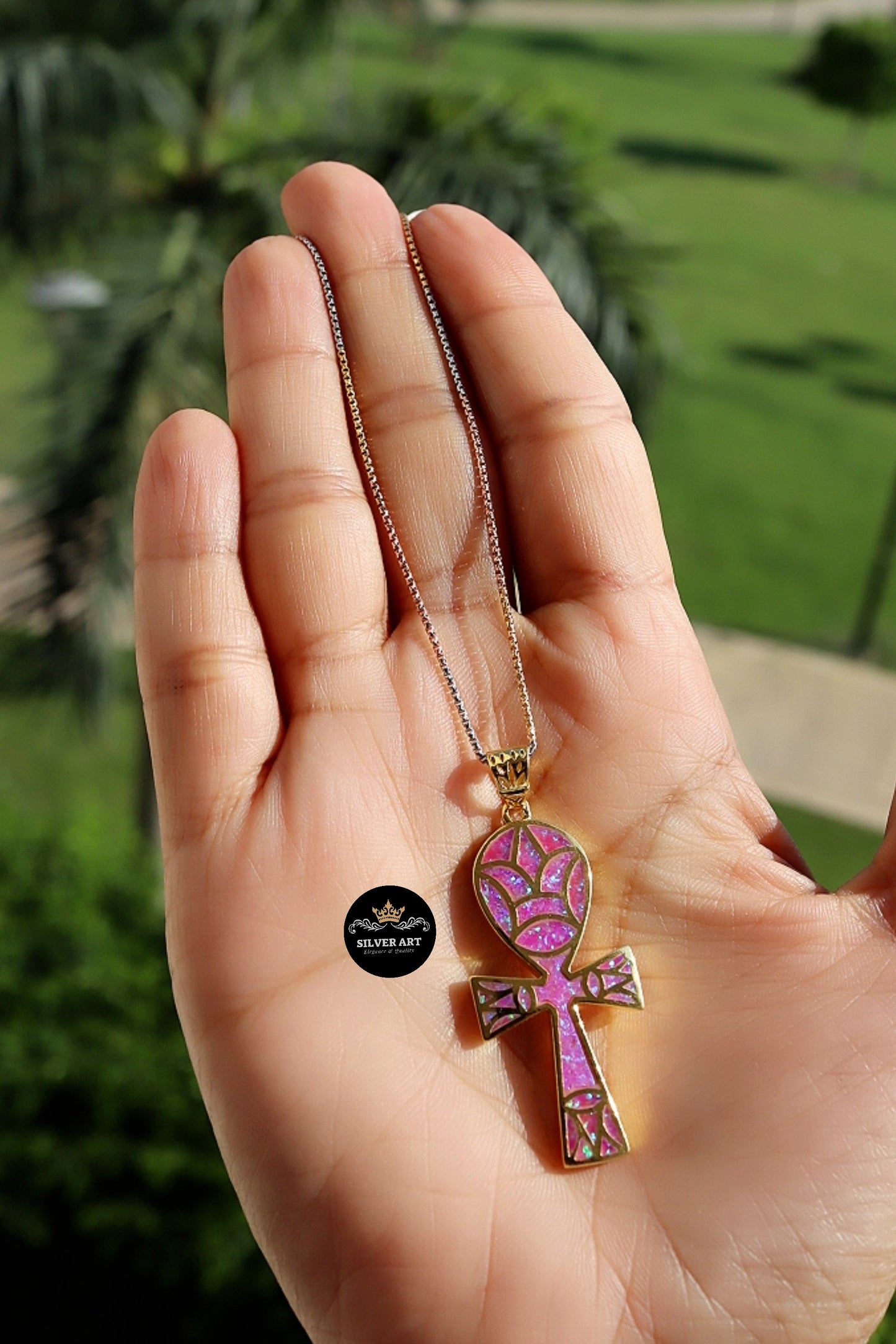 Gold Plated Sterling Silver Pharaonic Necklace