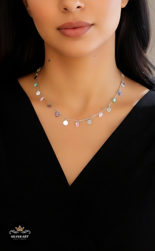 Colorful Zircon Stones Necklace