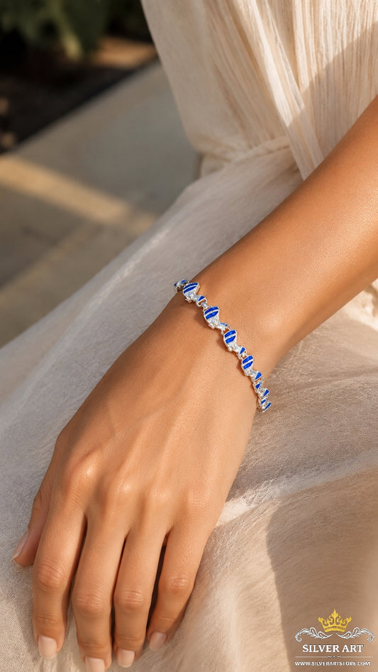 Sterling Silver Nefertiti Bracelet