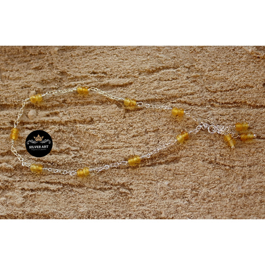 Yellow Beads Anklet