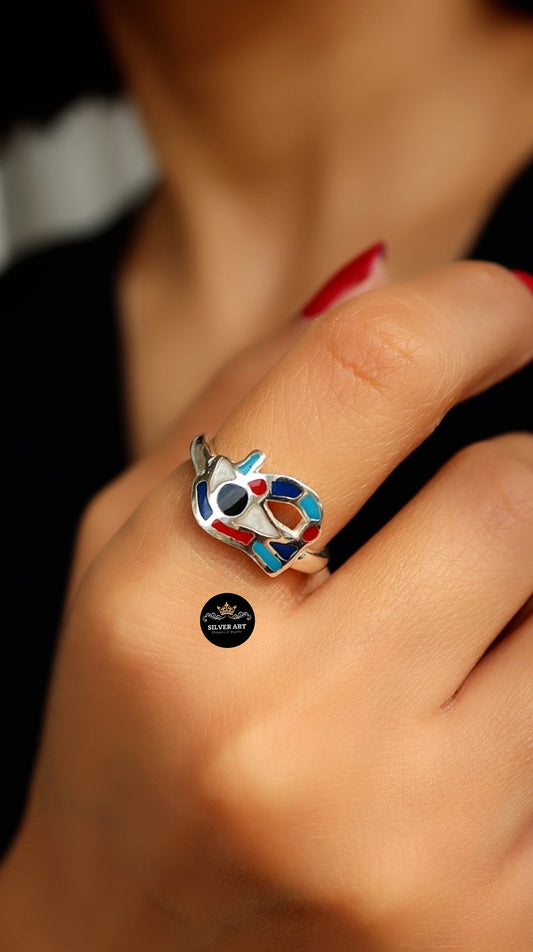Horus Eye Ring Size 18