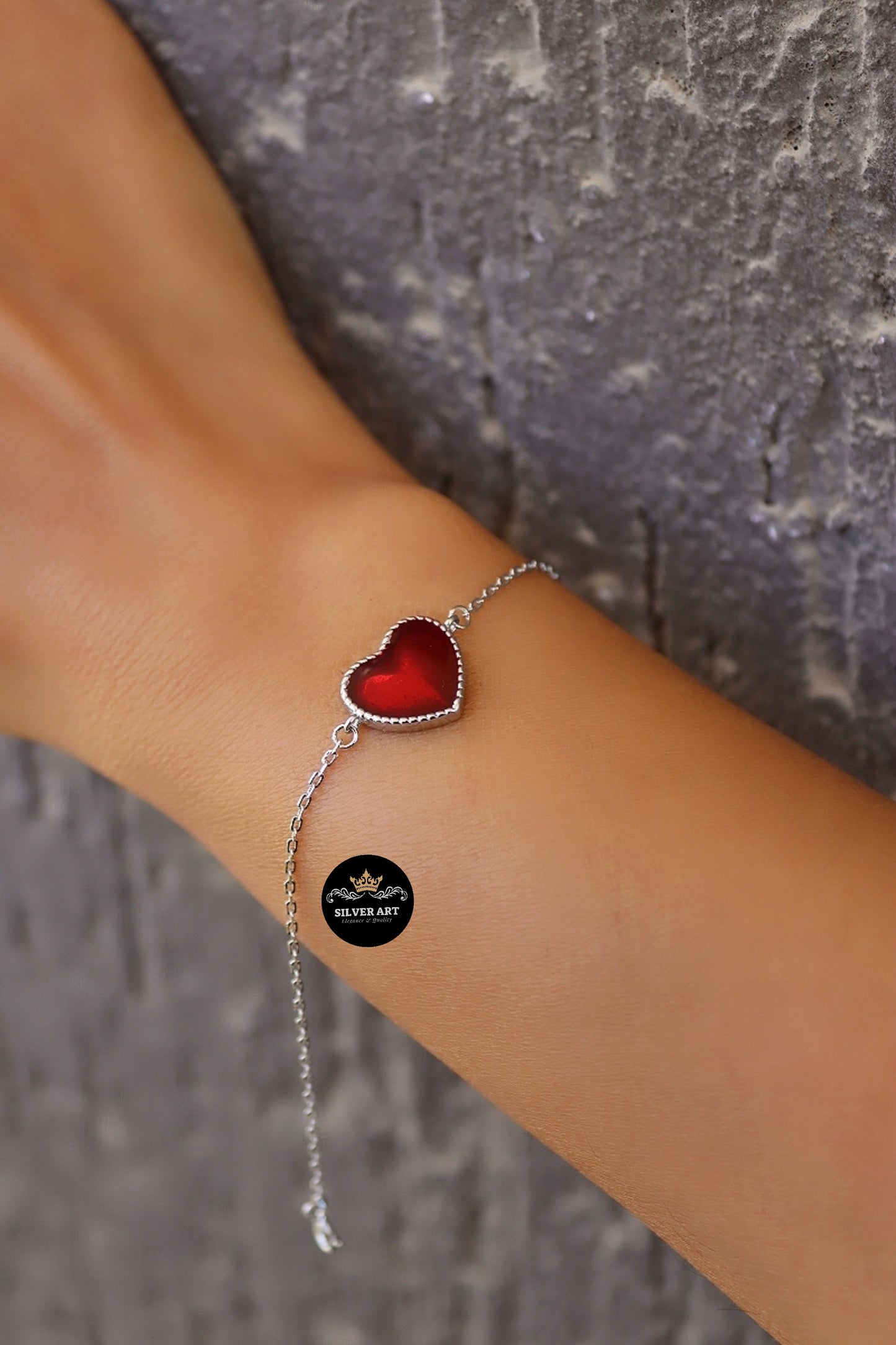 Sterling Silver Heart Bracelet