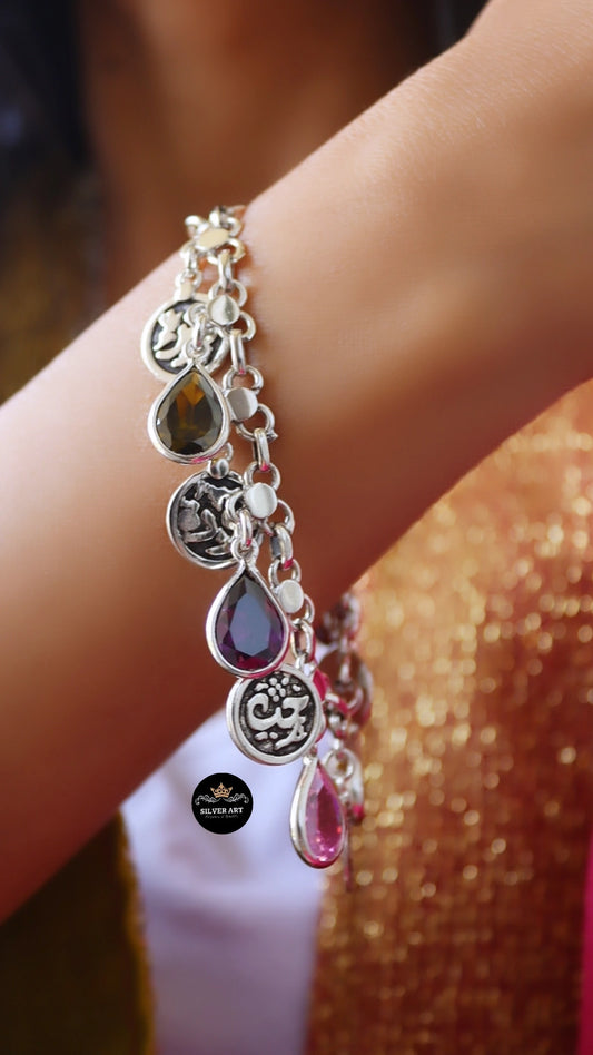 Colorful Charms and Arabic Calligraphy Bracelet