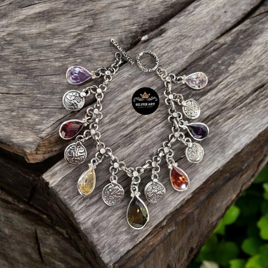 Colorful Dangling Charms Bracelet