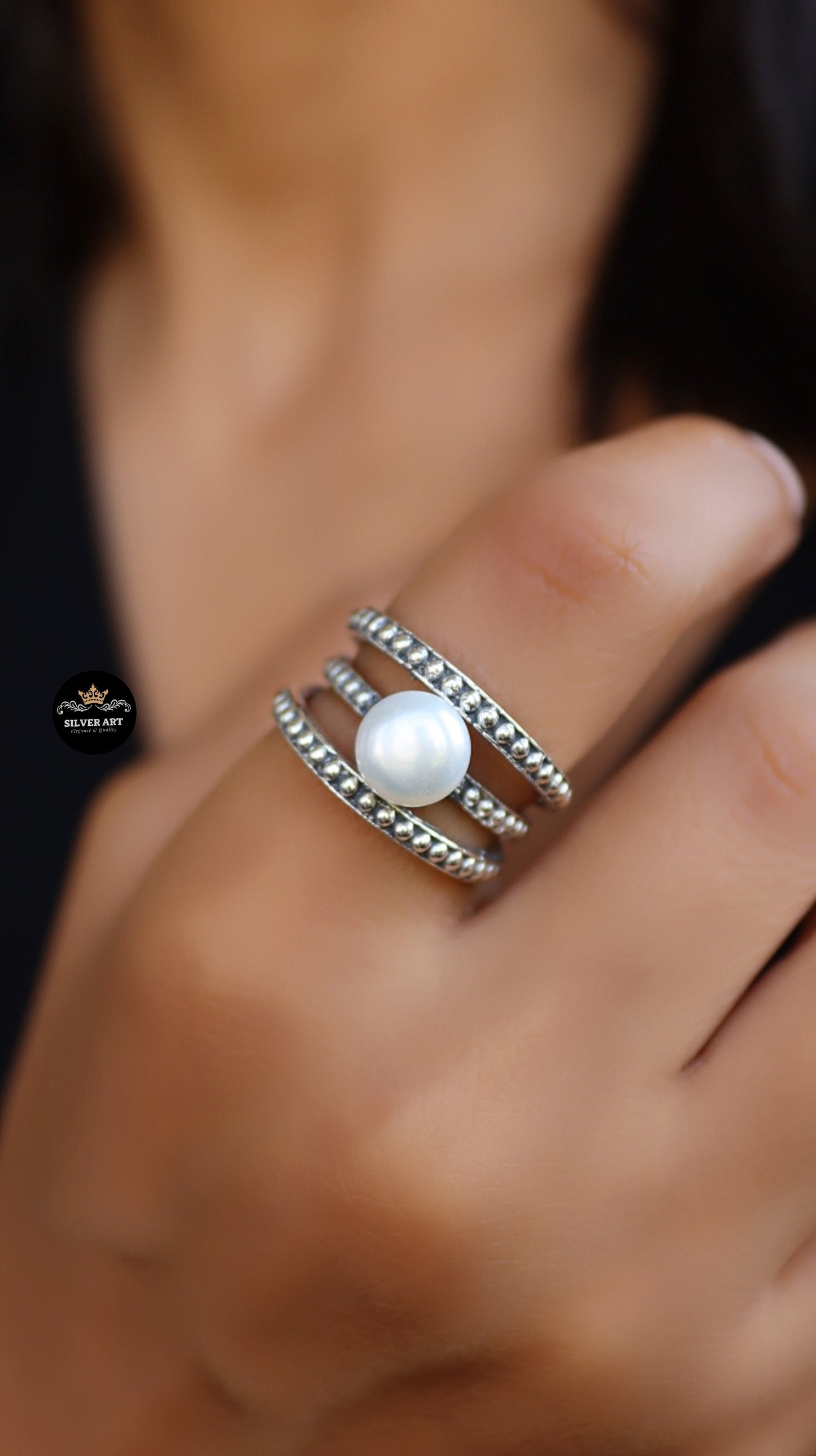 Pearl Silver Ring