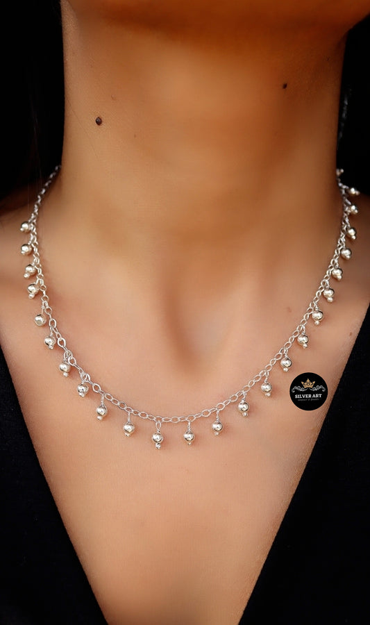 Silver Beads Necklace