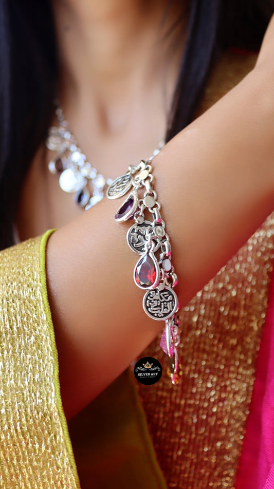 Colorful Dangling Charms Bracelet