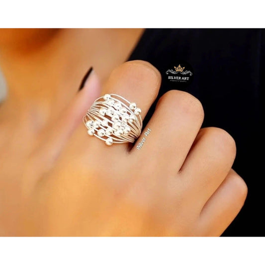 Silver Beads Ring