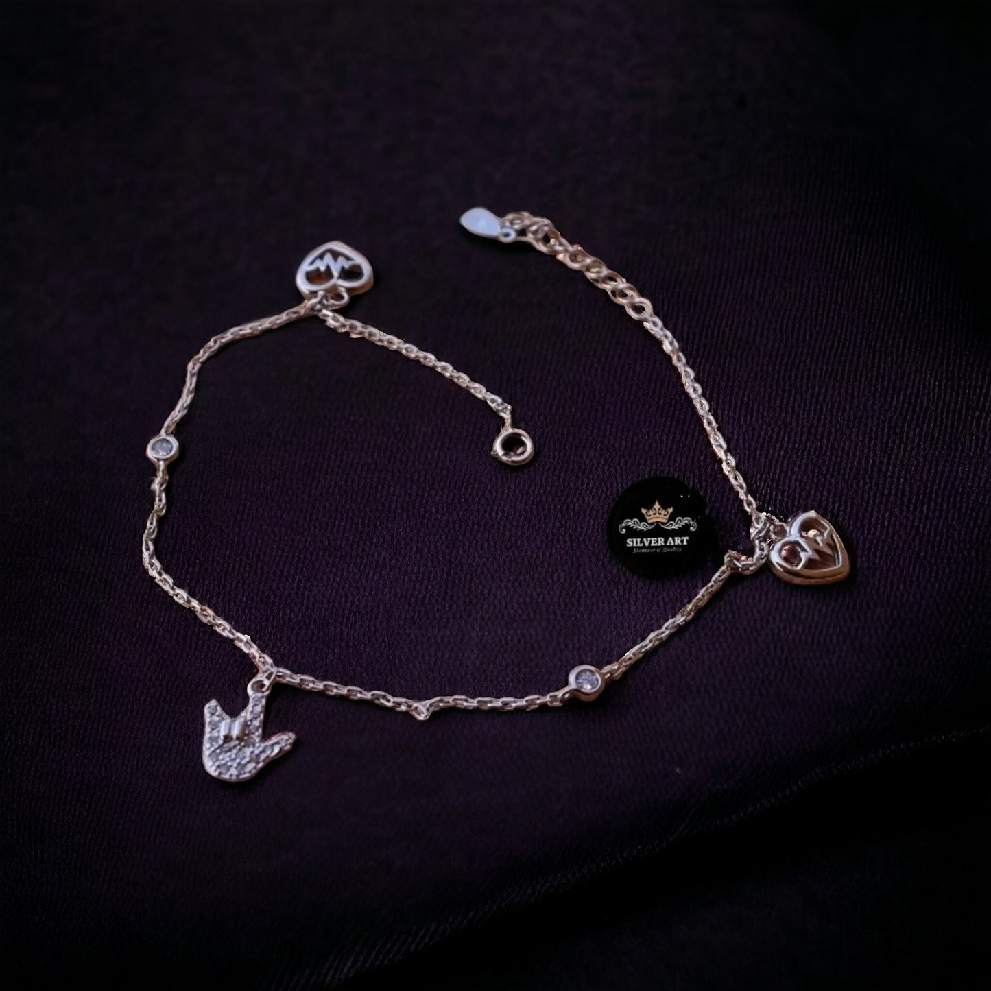 Hand Heart Anklet