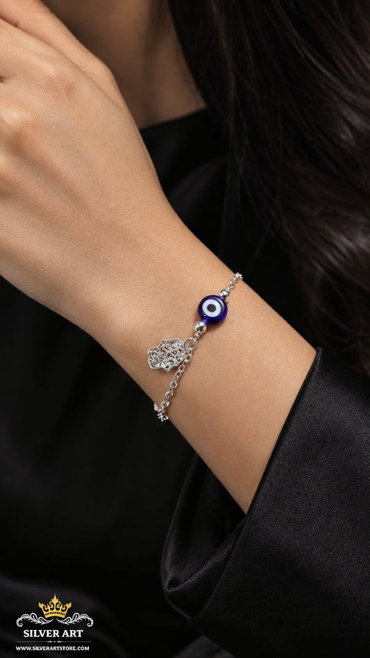 Evil Eye & Hamsa Kaf Bracelet