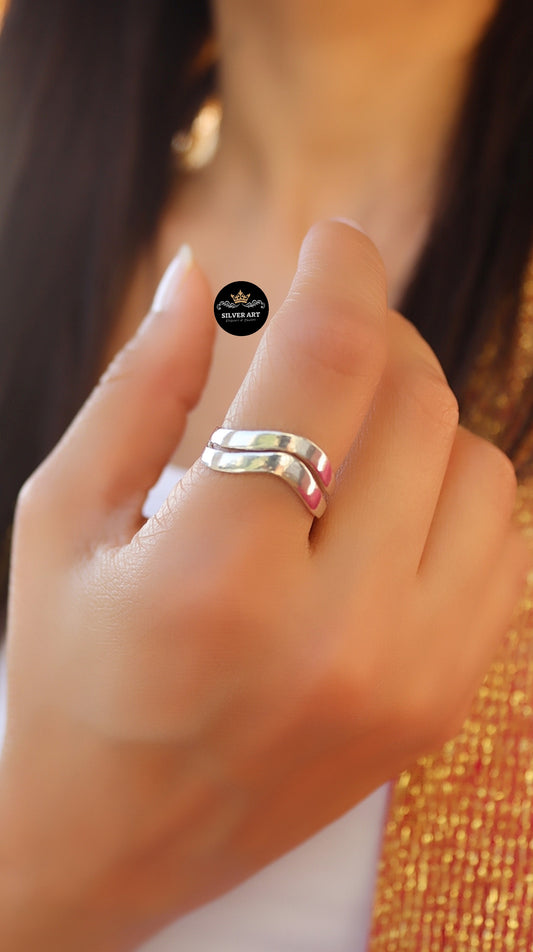 Silver Ring Size 19