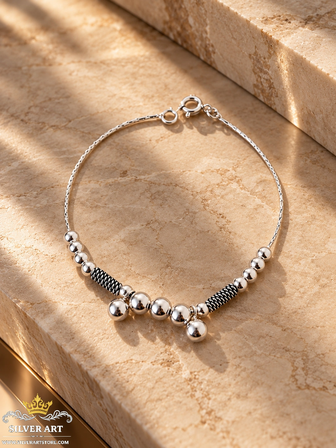 Thai Silver Beads Bracelet