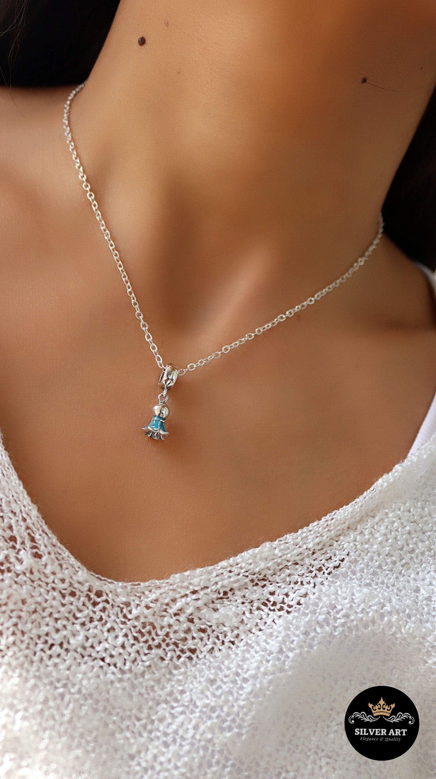 Silver Pandora Charm Necklace