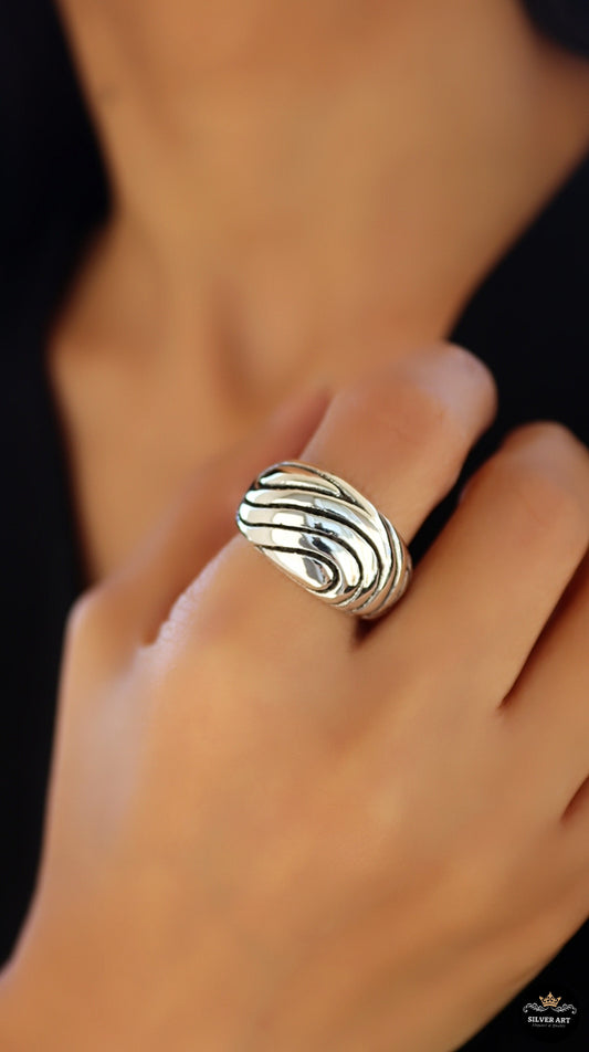 Vintage Thai Silver Ring Size 18