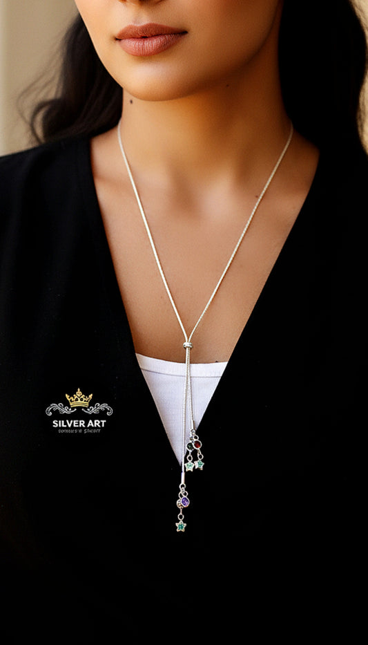 Adjustable Length Thai Silver Necklace