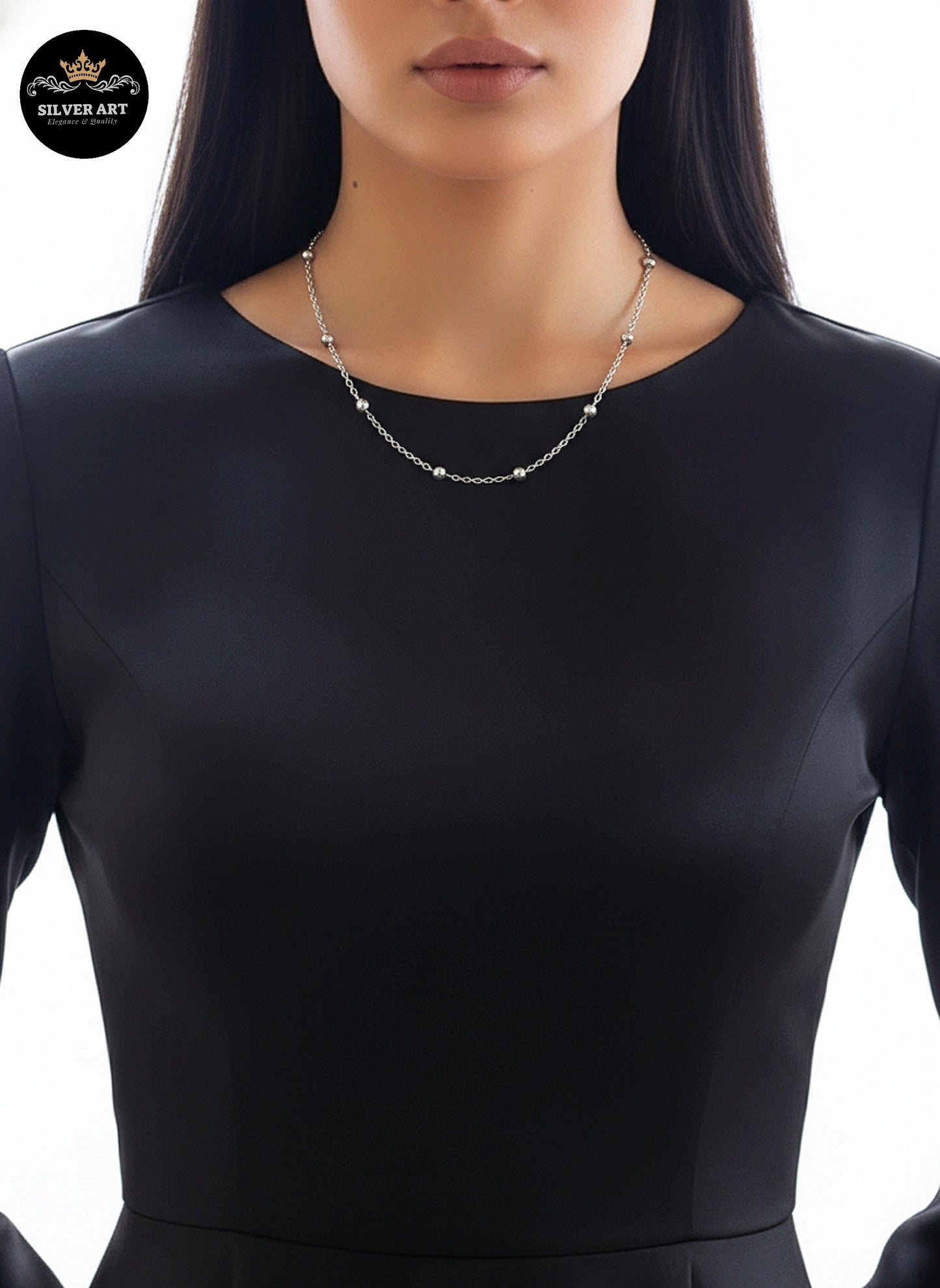 Silver Beads Necklace