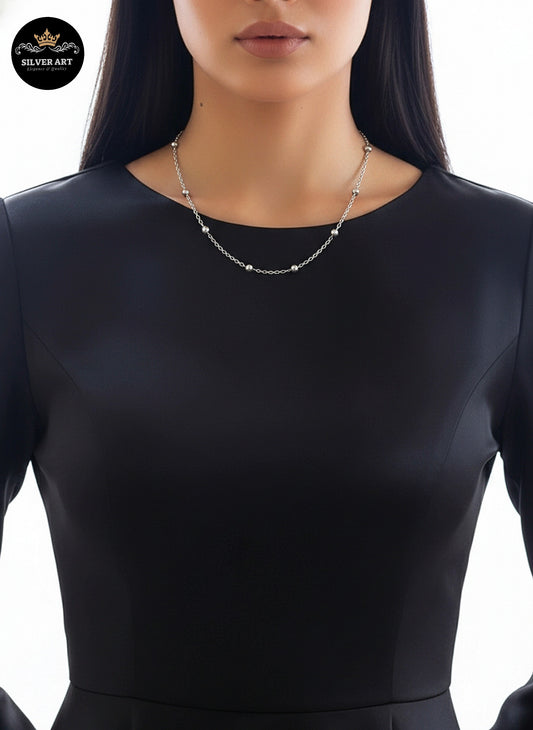 Silver Beads Necklace