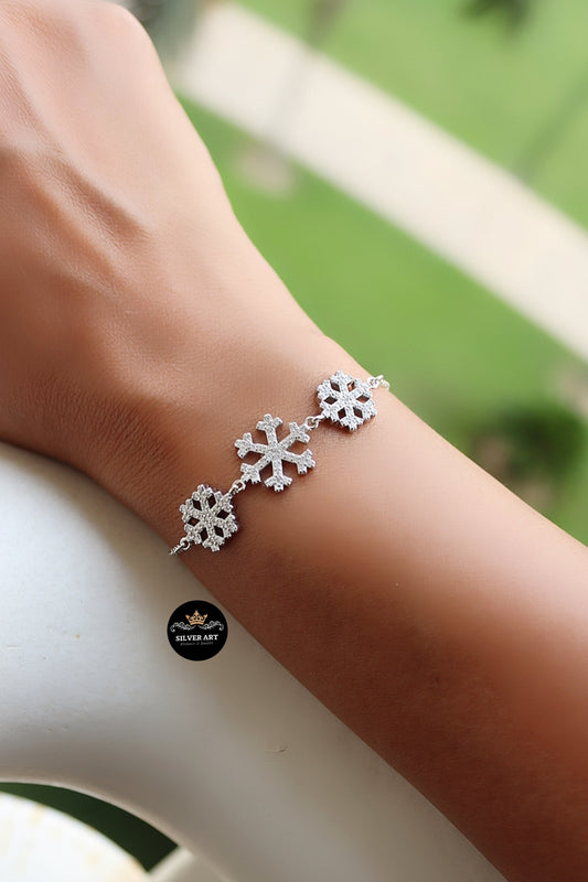 Sterling Silver Snow Flake Bracelet