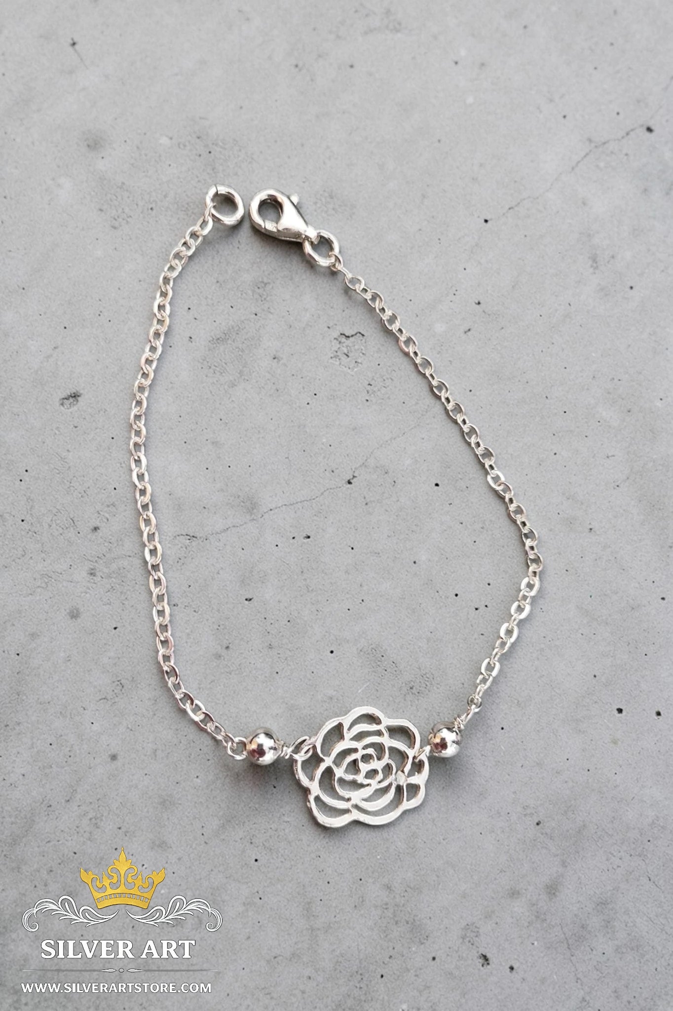 Rose Silver Bracelet