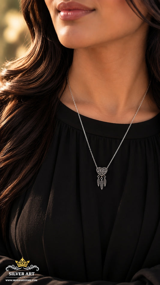 Pandora DreamCatcher Thai Silver Necklace